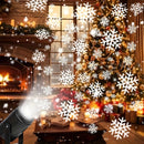 Proyector de copos de nieve con USB, perfecto para decoración navideña en interiores, fiestas de Navidad, luz escénica con patrón giratorio de copos de nieve