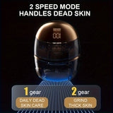 Amoladora Eléctrica Recargable para Pies con 3 Cabezales Reemplazables - Exfoliador USB Beige Claro, Herramienta Portátil para Talones y Plantas, Diseño de Plástico Duradero - Regalo Ideal para Navidad, Halloween, San Valentín, Accesorio de Pedicura, Dis