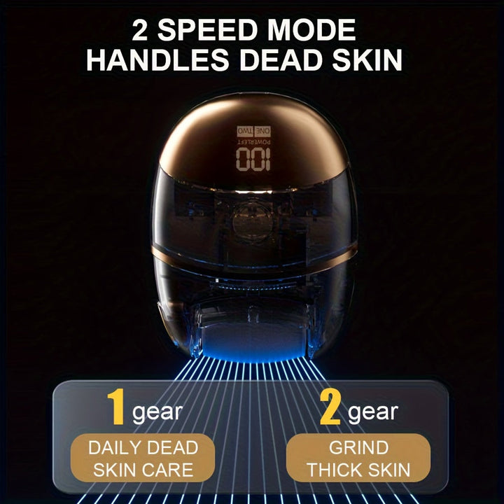 Amoladora Eléctrica Recargable para Pies con 3 Cabezales Reemplazables - Exfoliador USB Beige Claro, Herramienta Portátil para Talones y Plantas, Diseño de Plástico Duradero - Regalo Ideal para Navidad, Halloween, San Valentín, Accesorio de Pedicura, Dis