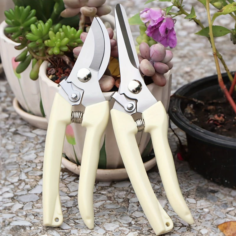 1pc/2piezas Juego de Tijeras de Podar para Jardín de Mayores Cuchillas Afiladas para Cortar Flores, Recortar Plantas, Bonsai y Recoger Frutas