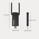 Adaptador sin varillas para PC de Escritorio Adaptador de Red USB 1300Mbps con Antena Doble Banda de Alta Ganancia Integrada 5G/2.4G - ¡Conecta y Usa inmediatamente tu PC con WiFi y función de punto de acceso móvil compatible con Windows 10/11!