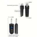 Sistema de adaptador de micrófono inalámbrico a XLR con carga USB-C, pantalla digital de 2,4 GHz - Ideal para mezcla de audio de guitarra, micrófono inalámbrico recargable