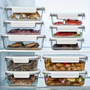 10 piezas de recipientes herméticos para alimentos, 5 de 850 ml + 5 de 1400 ml, caja de almacenamiento y conservación, ideal para cocina, picnic al aire libre, frutas, verduras, carne, cereales, ensaladas y más, lonchera