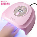 Linterna LED Profesional para Uñas, Luz de Secado Rápido para Esmalte en Gel con 3 Ajustes Temporizadores, Diseño Antideslizante y Fácil de Limpiar, Equipo de Arte de Uñas DIY para Salón o Hogar
