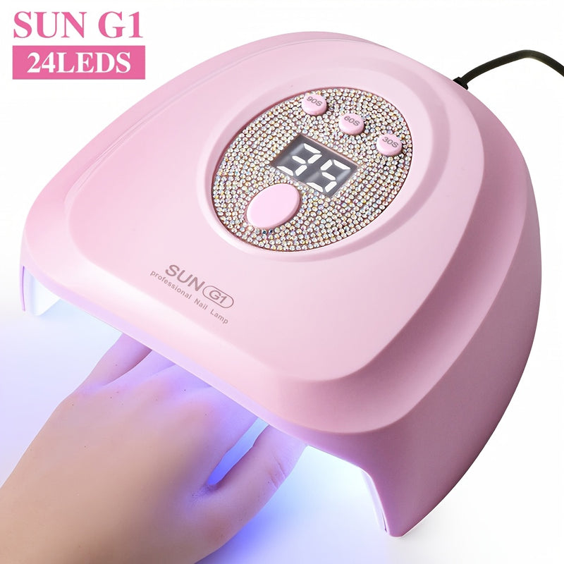 Linterna LED Profesional para Uñas, Luz de Secado Rápido para Esmalte en Gel con 3 Ajustes Temporizadores, Diseño Antideslizante y Fácil de Limpiar, Equipo de Arte de Uñas DIY para Salón o Hogar