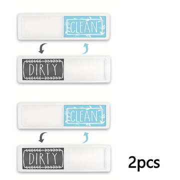 1/2 piezas, letrero de limpieza y suciedad para lavavajillas, adhesivo opcional, magnético, fácil de leer, imanes de deslizamiento de cortina de alta resistencia para lavavajillas, accesorios de cocina, tablero de decoración de refrigerador, pegatina mag