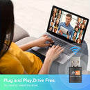 Adaptador WiFi USB de 600Mbps, Adaptador LAN sin varillas para Escritorio y Portátil con Windows 8/8.1/10/11 - ¡Dale capacidad WiFi e hotspoting móvil instantáneamente a tu computadora!