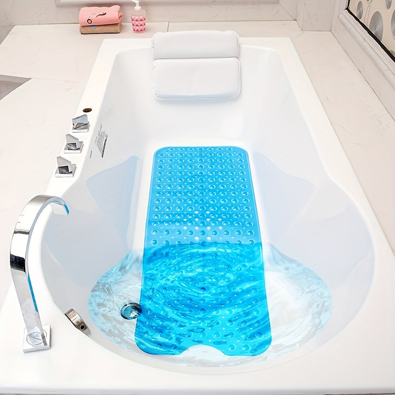 Alfombrilla de baño extra grande antideslizante - 40x16 pulgadas, PVC duradero, lavable en máquina, secado rápido, alfombrilla de baño ultra suave con superficie texturizada para un mayor confort, baño ru.
