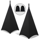 Conjunto de 2 fundas para altavoces con bolsa de almacenamiento, funda para altavoz de DJ, falda para trípode, 360° multifunción para escenario, actuación, bodas, fiestas y eventos de banquete.