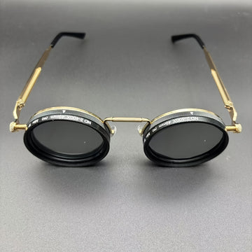 Lentes de moda con luz ajustable, ideales para diversas ocasiones, fiestas retro punk, festivales, para hombres y mujeres. Temporada de Pascua, graduación, Halloween, Navidad. Lentes de aluminio-magnesio, armazón de aleación, estuche y paño para limpiar
