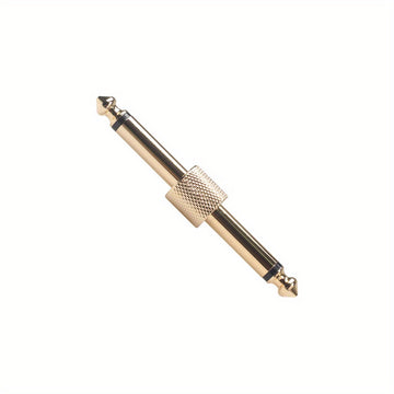 Acoplador para pedales de guitarra profesional, conector TS recto de 1/4 de pulgada para unir pedales de efectos, acabado dorado