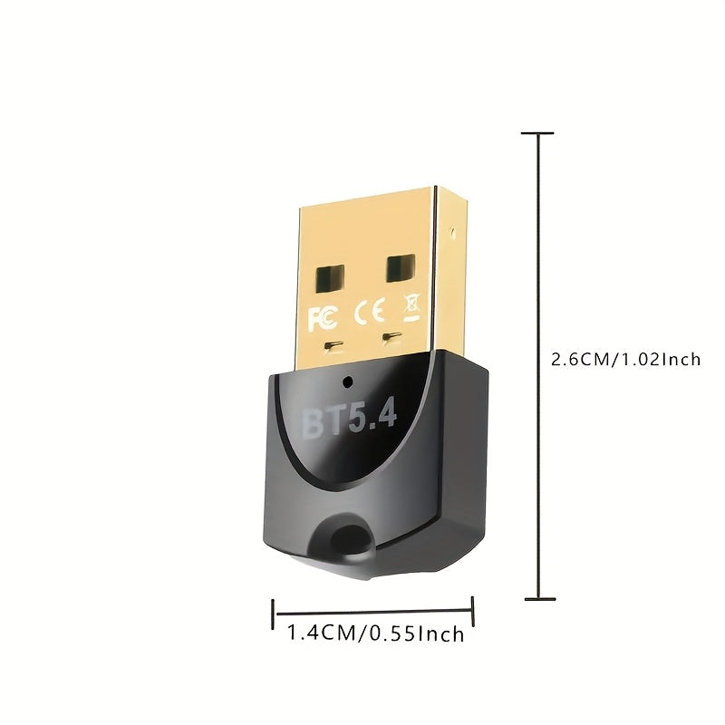 Adaptador de red inalámbrica USB 5.4, receptor de dongle inalámbrico USB, para computadoras/auriculares/teclado/ratón altavoces y muchos otros dispositivos, alimentado por USB, enchufar y usar, inalámbrico, sin controladores, externo