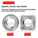 10pcs Gaskest Antimanchas para Estufa de Gas - Anillos Redondos y Cuadrados de Aluminio Resistentes al Calor, Resistencia a Altas Temperaturas hasta 500°C, Protectores Fáciles de Limpiar para Quemadores de Gas e Inducción, Protector de Encimeras de Gas,