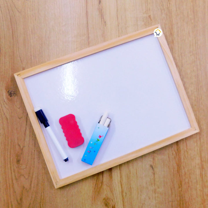 Tablero Doble Cara Didáctico Multiusos Pequeño Marcador Tiza GM1903