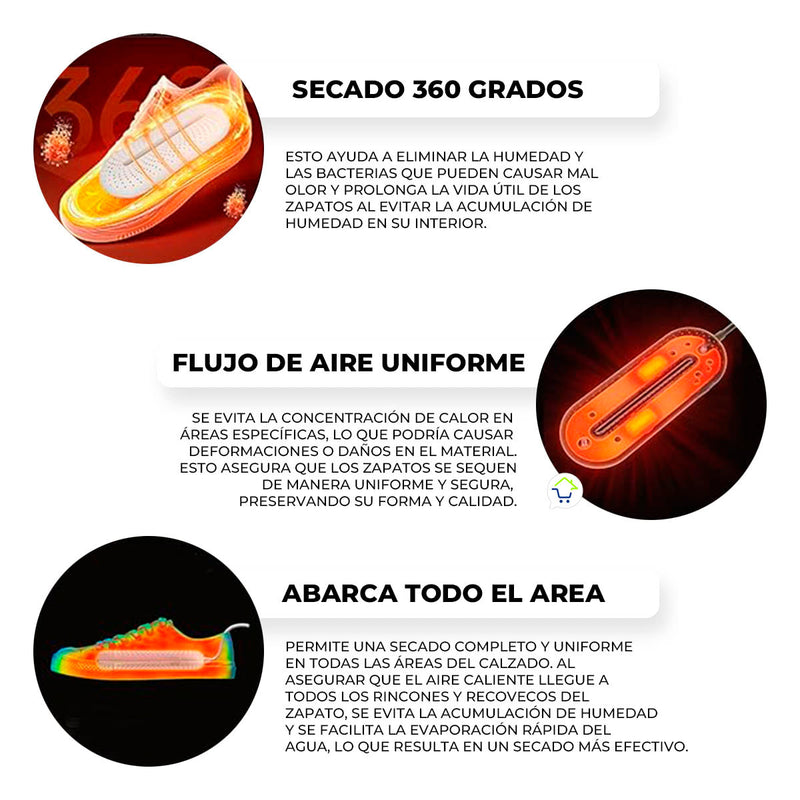 Secador De Zapatos Eléctrico + Gratis Spray Impermeable Multipropósito CFAT11