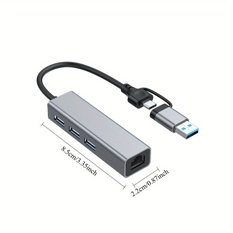 Adaptador de Tarjeta de Red Tipo C USB a RJ45 con Cable Ethernet LAN de 100Mbps para Nintendo Switch y Portátil Macbook, 1 pieza