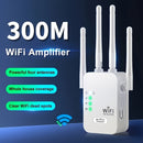 Amplificador de Señal WiFi OURLIFE con 4 Antenas, Amplificador sin varillas 2.4GHz para Hogar, Oficina y Cafetería - Elimina Zonas Muertas, Compatible con Smartphones, Tabletas y TVs Inteligentes - Enchufe US (110-130V), Mejora la Cobertura del Internet