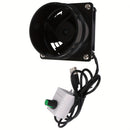 Ventilador de cocina mini de 5V con alimentación USB - Diseño compacto negro con control de velocidad ajustable, construcción metálica duradera para la ventilación de la cocina y el baño, diseño moderno elegante, soporte de montaje resistente