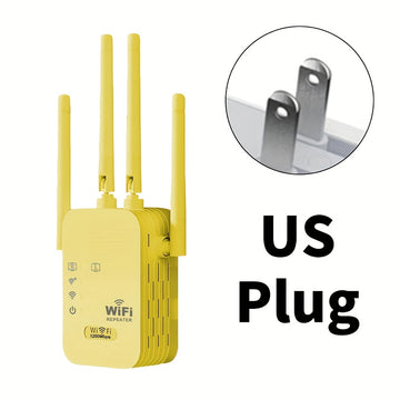 Extensor WiFi de 1200Mbps - Repetidor/Router sin varillas, Cobertura Hasta 10,000 Pies Cuadrados, Anti-Interferencias, Perfecto para Noches de Juegos Familiares y Celebraciones al Aire Libre - Enchufe Estadounidense, Regalo Ideal para Fiestas y Cumpleaño