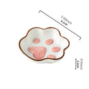 1, 2 o 4 platos para condimentos de cerámica en forma de garra de gato, platillos para salsas, pequeños platos para kétchup, para cocina, restaurante o dormitorio, accesorios de cocina y vajilla