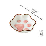 1, 2 o 4 platos para condimentos de cerámica en forma de garra de gato, platillos para salsas, pequeños platos para kétchup, para cocina, restaurante o dormitorio, accesorios de cocina y vajilla