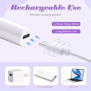 Lámpara de uñas LED mini portátil, secador de gel de uñas de secado rápido, herramienta de manicura de mano con batería de litio recargable, carga USB, sin formaldehído - Ideal para uso en casa y salón, herramienta de arte de uñas de salón|Polish de uñas