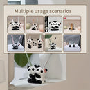 Soporte para Cepillos de Dientes de Cerámica con Diseño de Pandas Lindos, Almacenamiento Ultrasmooth Horneado a Alta Temperatura Sin Taladro para Parejas, Regalo Perfecto Adecuado para la Decoración del Baño