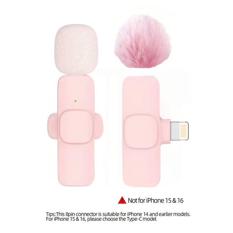 Microfono sin varillas de Solapa con Clip Beekinn para iPhone iPad Android - Conector USB-C sin Cable Plug & Play con Reducción de Ruido, Batería Recargable y Cubierta de Espuma para Transmisiones en Vivo Entrevistas Grabación (), Accesorio de Entrevista