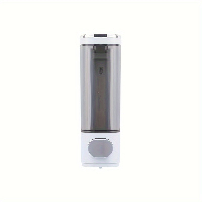 Dispensador de jabón de pared, diseño con cámara transparente de 300ml, accionamiento manual, ideal para baño y ducha, uso en hogares, hoteles, apartamentos y restaurantes