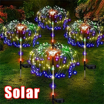 Luces de diente de león con energía solar AMill - Estaca de alambre de cobre para decoración de jardín y patio exterior, fácil instalación
