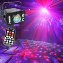 1 pza. Lámpara de bola mágica de 7 ojos USB, luces de bola de discoteca DJ, luces de fiesta LED RGB, luces de proyector de escenario con control remoto, aptas para Navidad, bodas, bares, salones de café y escaparates de tiendas.
