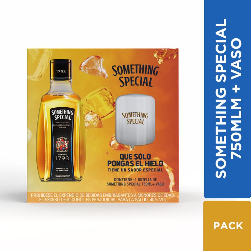 WHISKY SOMETHING SPECIAL 750ML + VASO
