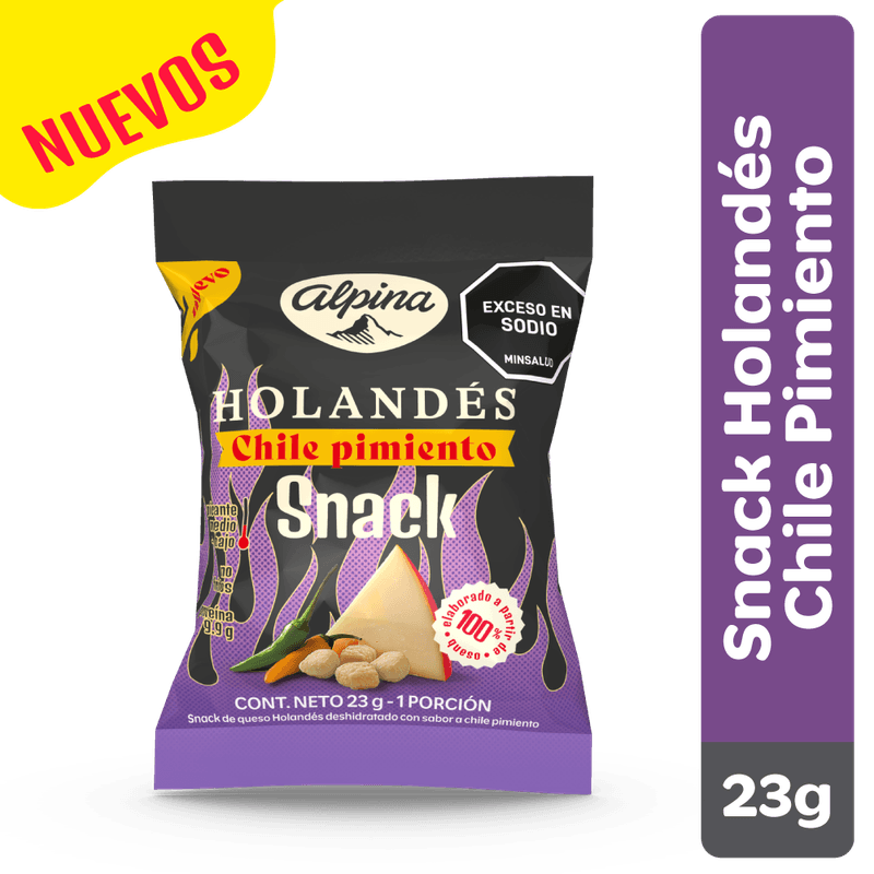 QUESO HOLANDES ALPINA 23G CHILE PIMIENTO