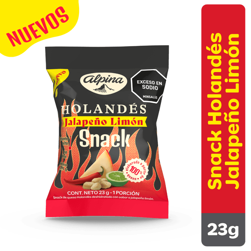 QUESO HOLANDES ALPINA 23G JALAPEÑO LIMON