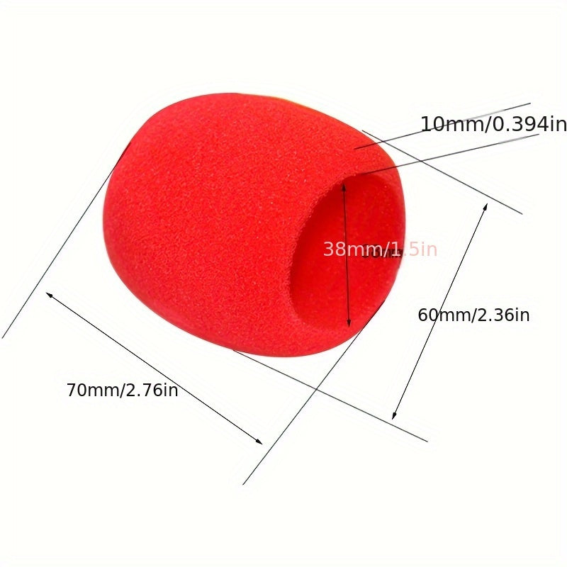 20pcs Cubiertas de Micrófono Gruesas Premium para Karaoke en Casa - Duraderas, No Desechables, Protección de Esponja a Prueba de Viento, Colores Surtidos