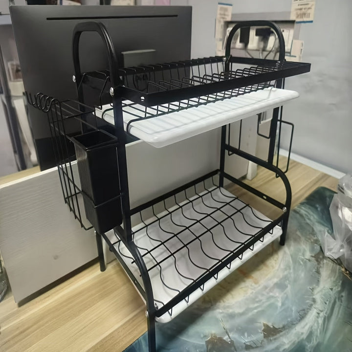 Caja de almacenamiento de cocina de acero inoxidable con sistema de drenaje, multifuncional, para platos, tazones y cubiertos, duradero para servicio de alimentos, 1 unidad