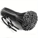 300 piezas de cordones de nylon negro - Ajustables, autoensamblables, impermeables y antideslizantes - 4/5.1/6.5 pulgadas - Ideales para cables al aire libre, jardinería y empacado doméstico, cordón de jardín