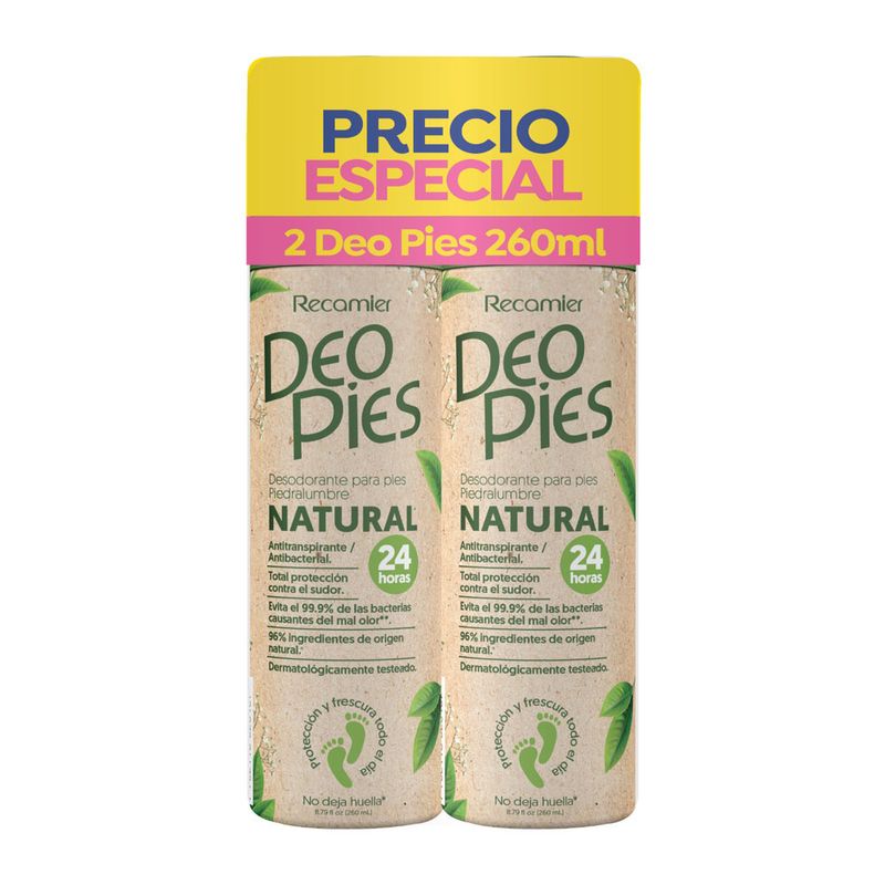 TALCO DEOPIES 2U 260ML PIEDRALUMBRE  P.E