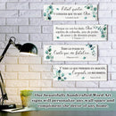 4 piezas de decoración de pared con versos bíblicos en español, signo de madera cristiano con versos bíblicos, decoración de pared religiosa, arte de pared con versos bíblicos para hogar, oficina, granja, cocina.