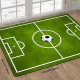 Alfombra para Sala de Estar 1PC, Alfombra con Diseño de Estadio de Fútbol Impreso, Suave y Antideslizante de Poliéster para Entradas, Pasillos, Balcóns, Decoraciones del Hogar