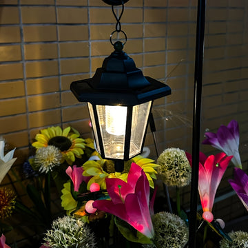 2 piezas Luces Solares Colgantes, Lanterna Solares Hexagonal para Exterior, Luces Solares de Paisaje para Jardín, Patio, Camino, Driveway para Decoración Exterior
