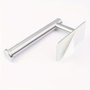 Soporte para papel higiénico de acero inoxidable elegante, 1 unidad, montaje en pared sin taladro con doble opción de instalación, ideal para baño y decoración de baño