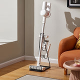 Soporte para aspiradora de metal - Estante de almacenamiento portátil para aspiradoras de palo, estante organizador que ahorra espacio con diseño abierto, ideal para uso en el hogar y la oficina, accesorio para aspiradora.