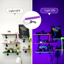 2 piezas/4 piezas de lámpara de tira LED negra de 12 pulgadas USB para dormitorio, pintura fluorescente, póster, fiesta, resplandor en la oscuridad, Halloween