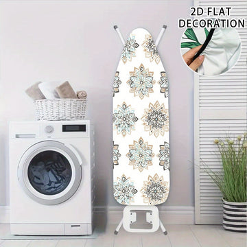 Funda de tabla plana 2D - Rejilla resistente al quemado de tamaño completo, borde elástico, fundas de tabla pesadas estándar con gancho, funda lavable en máquina - 1 pieza