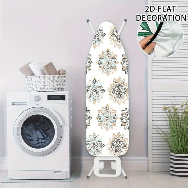 Funda de tabla plana 2D - Rejilla resistente al quemado de tamaño completo, borde elástico, fundas de tabla pesadas estándar con gancho, funda lavable en máquina - 1 pieza