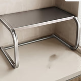 Estantería de Acero Inoxidable en Forma de U, 1 Pieza, Adecuada para Microondas, Soporte Independiente, Organizador de Cocina, Estante Vertical de Doble Nivel Resistente - Diseño Anticorrosivo y Antiadherente | Alta Resistencia al Calor | Para Platos/Bot