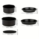Juego de 5 piezas de accesorios para freidor de aire - Seguro para alimentos, fácil de limpiar, metal de alta calidad, compatible con varios freidores de aire, incluyendo una sartén y tapa, para cocinar de manera saludable, accesorios para freidor de air
