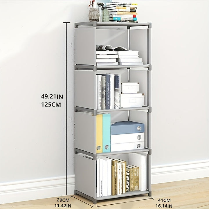 Un Sencillo Estante de Libros de Cinco Niveles de Hierro, Diseñado para Estudiantes y Jóvenes como Un Armario de Almacenamiento Creativo., Decoraciones para Estantes