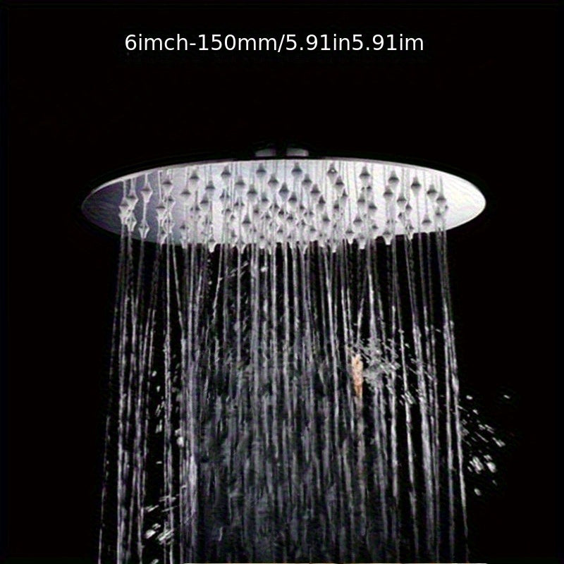 1 Cabezal de ducha ajustable de acero inoxidable - Ahorro de agua, montaje en pared, diseño moderno con varias opciones de aspersión para usuarios estándar, mejora del baño, acabado metálico elegante, construcción duradera